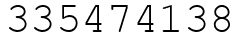 Число 335474138.