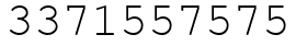 Число 3371557575.