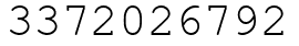 Число 3372026792.