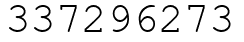 Число 337296273.