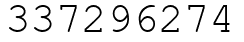 Число 337296274.