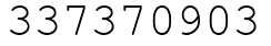 Число 337370903.