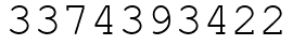 Число 3374393422.