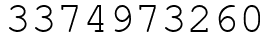 Число 3374973260.