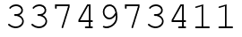 Число 3374973411.