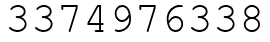 Число 3374976338.