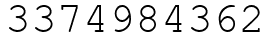 Число 3374984362.