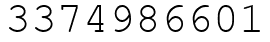 Число 3374986601.