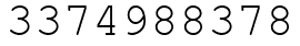 Число 3374988378.