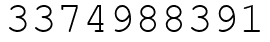 Число 3374988391.