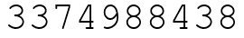 Число 3374988438.