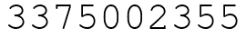 Число 3375002355.