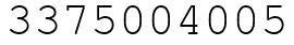 Число 3375004005.