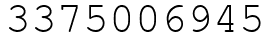 Число 3375006945.