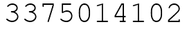 Число 3375014102.