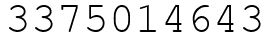 Число 3375014643.