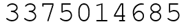Число 3375014685.