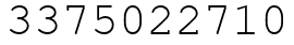 Число 3375022710.