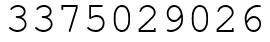 Число 3375029026.