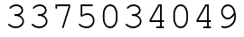 Число 3375034049.