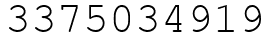 Число 3375034919.