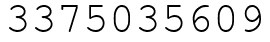 Число 3375035609.