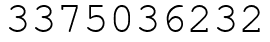 Число 3375036232.