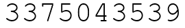 Число 3375043539.