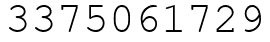 Число 3375061729.
