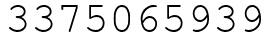 Число 3375065939.