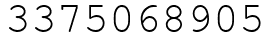 Число 3375068905.