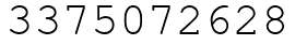 Число 3375072628.