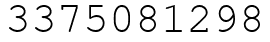 Число 3375081298.