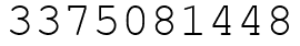 Число 3375081448.