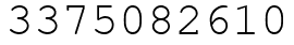 Число 3375082610.