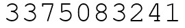 Число 3375083241.