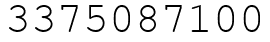 Число 3375087100.