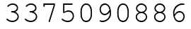 Число 3375090886.