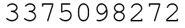 Число 3375098272.