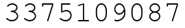 Число 3375109087.