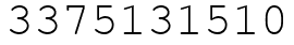 Число 3375131510.