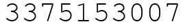 Число 3375153007.