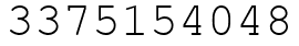 Число 3375154048.