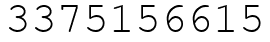 Число 3375156615.