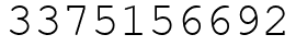 Число 3375156692.