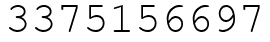Число 3375156697.