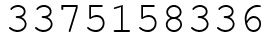 Число 3375158336.