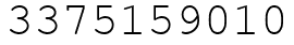 Число 3375159010.