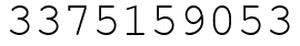 Число 3375159053.