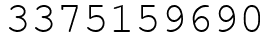 Число 3375159690.